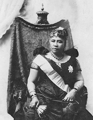 リリウオカラニ女王の白黒写真