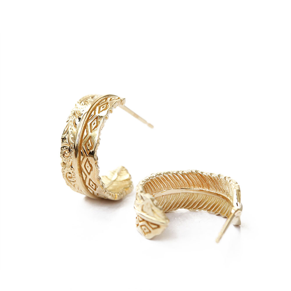 (10000652)ハワイアンジュエリーイーグルフェザー羽ピアス