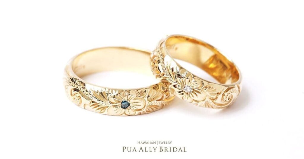 ハワイアンジュエリー プアアリ マリッジリング ブライダル 結婚指輪 婚約指輪 エンゲージリング　プロポーズ