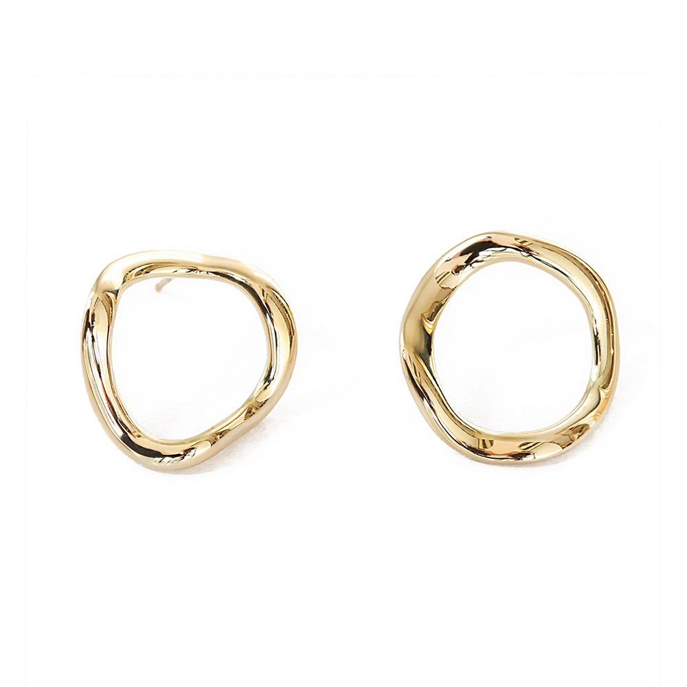 K14 ハワイアン ドルフィンバブルリングピアス