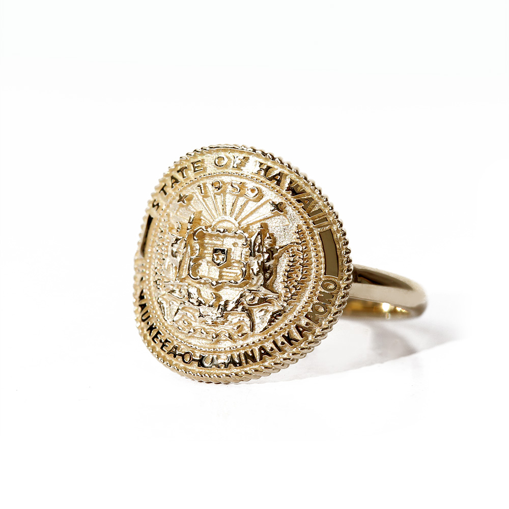 ハワイアンジュエリー ロイヤルエンブレムコイン リング - PUA ALLY(プアアリ)