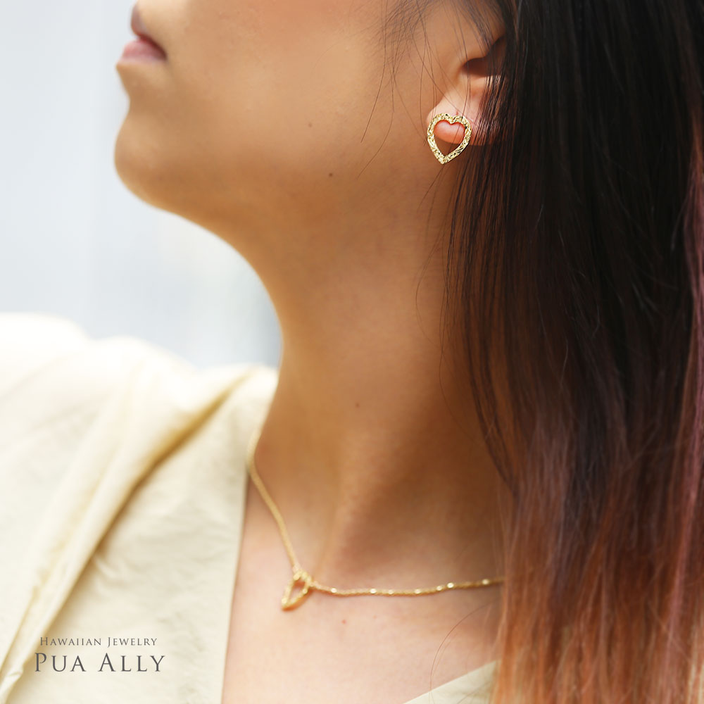 ハワイアンジュエリー オープンハート ピアス - PUA ALLY(プアアリ)