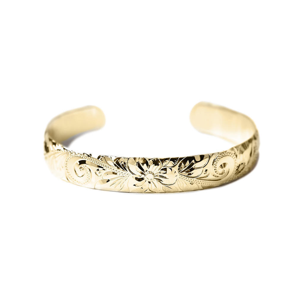 ハワイアンジュエリー オープン カフ バングル 10mm