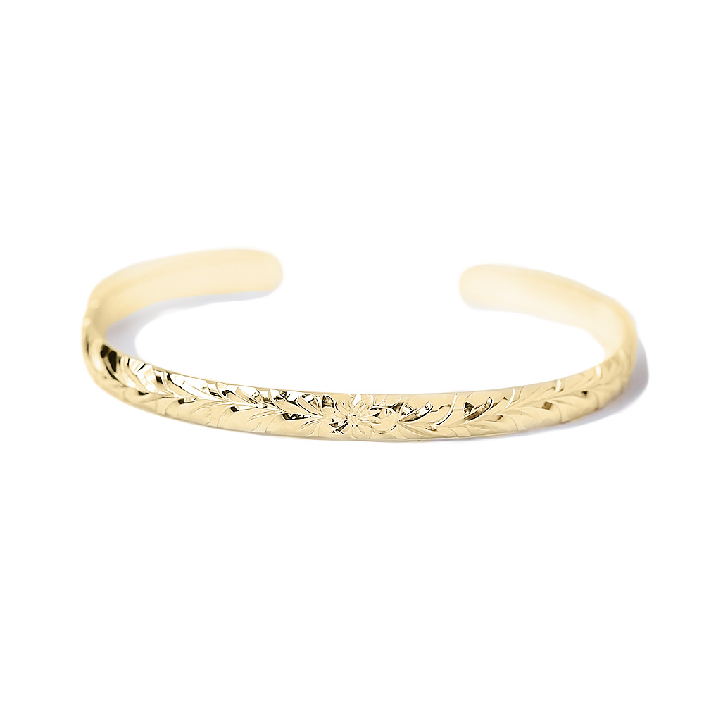 ハワイアンジュエリー オープン カフ バングル 5mm