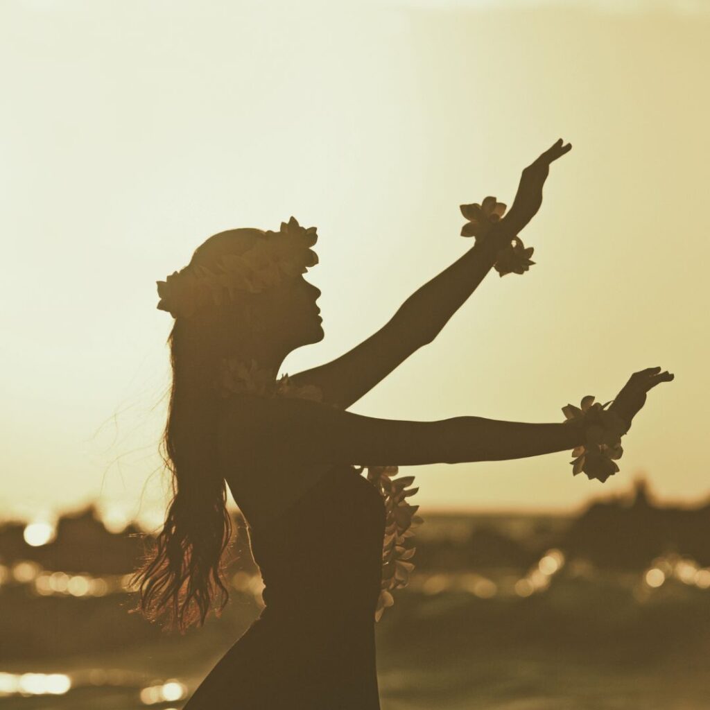 (10001609)フラガールが踊るシルエット