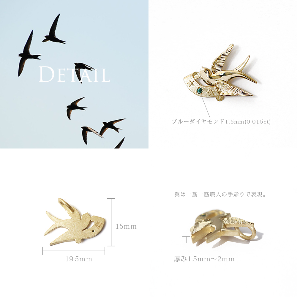 (10001591)ハワイアンジュエリースワロウネックレスのディティール