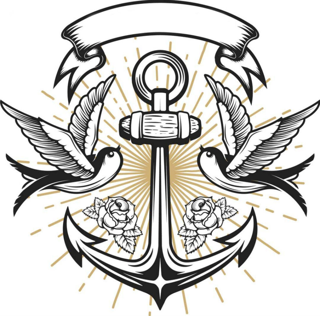 スワロウとアンカーのイラスト