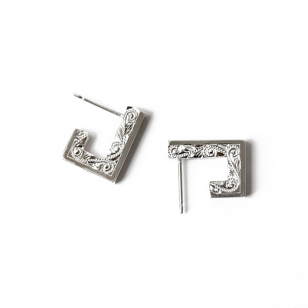 (10001626)ハワイアンジュエリーレクタングルピアス